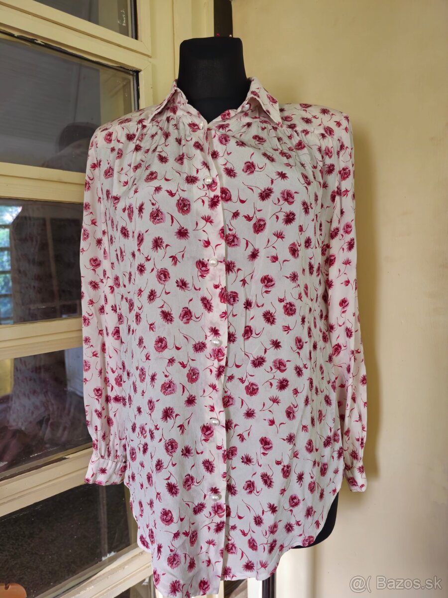Hodvábna vintage blúzka