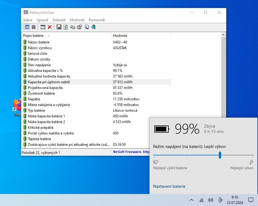 Batéria Asus C31-402 11.1V 44 Wh/ kapacita 83.6 %