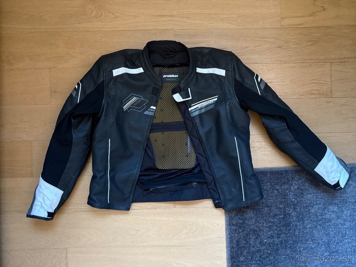 Predám moto komplet Probiker PRX-16 (kožená bunda + nohavice