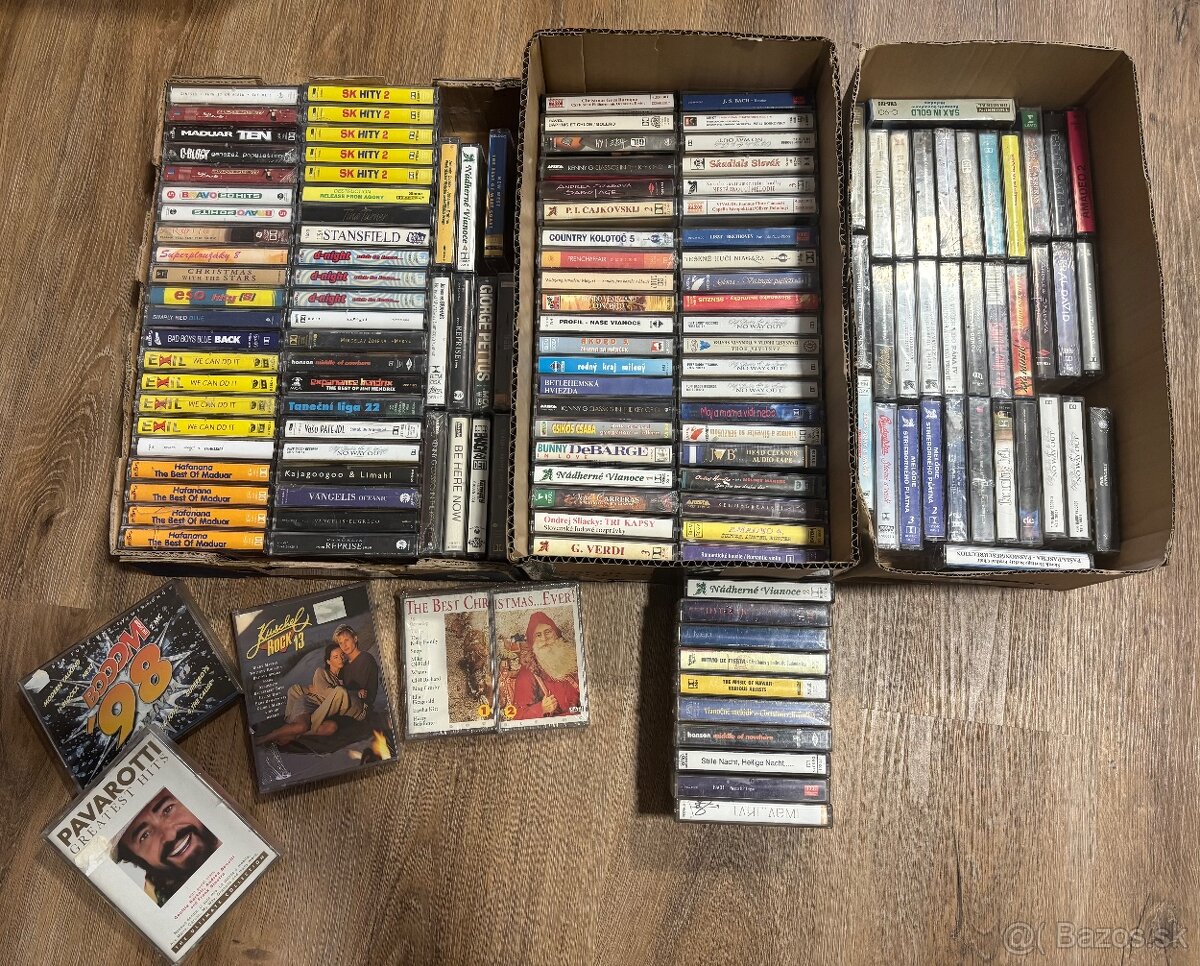 Originál zabalené aj nezabalené MC kazety