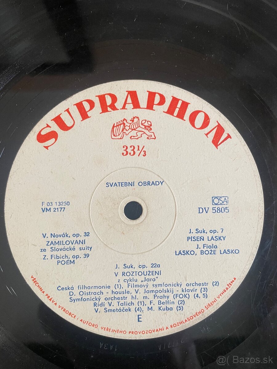 platne lp platne staré platne opus Supraphon fotofon