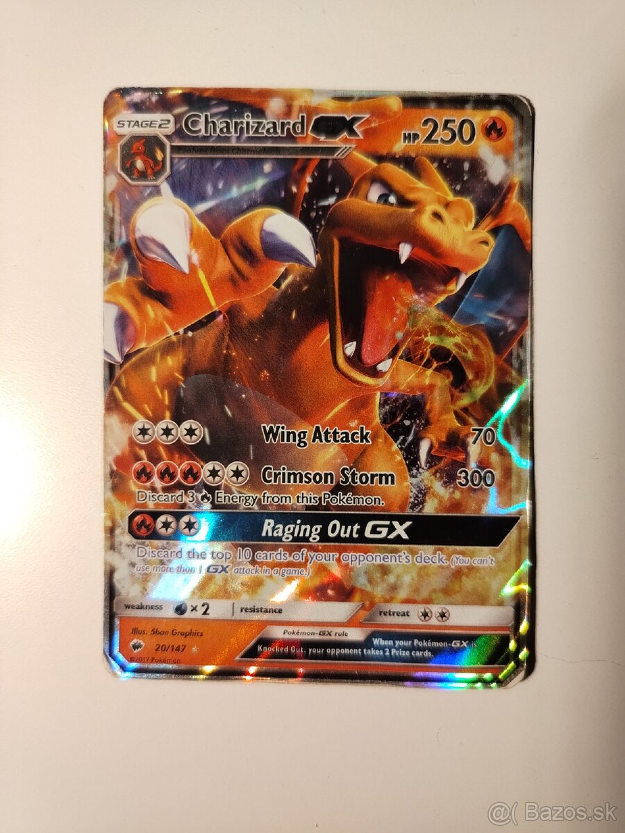 LEGENDARY POKÉMON KARTA CHARIZARD GX