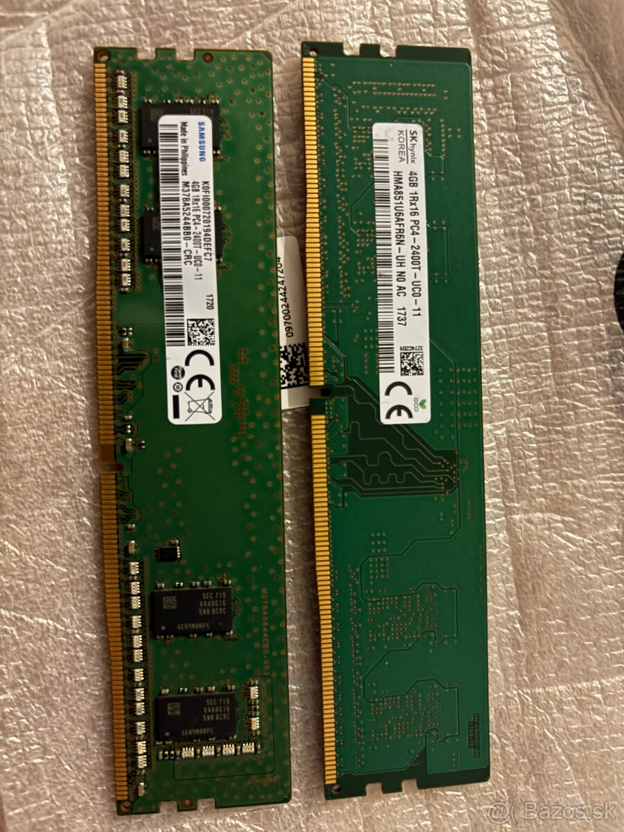 2x 4GB ram DDR4 2400mhz Samsung