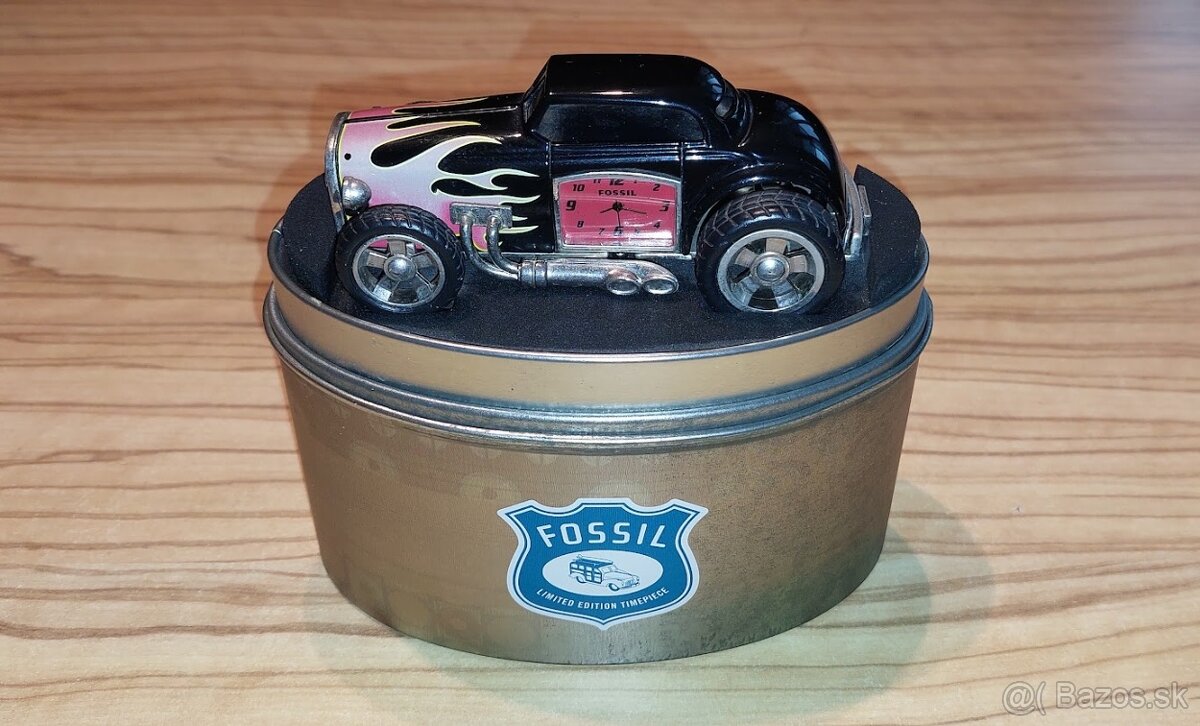 FOSSIL Hot Rod Dragster Desk Clock 2004