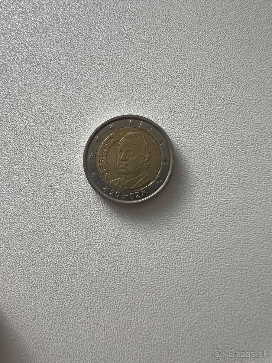 2€ minca Španielsko rok 2002 chyborazba
