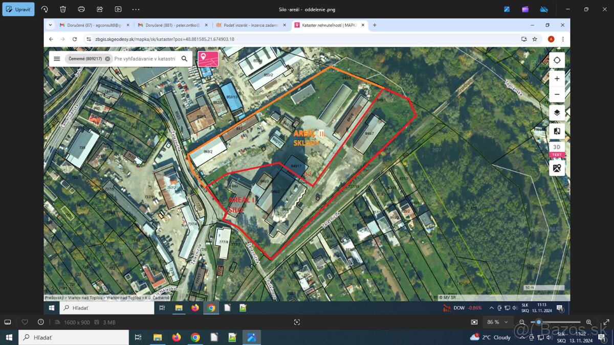Predáme betónové obilné silo so sklad. areálom.