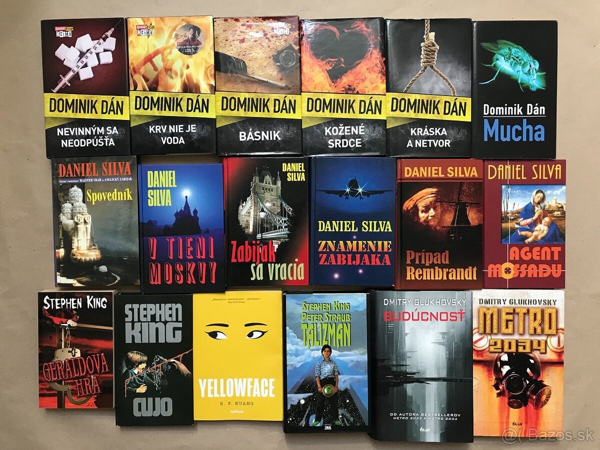 Daniel Silva, Dominik Dán, Stephen King, Dmitry Glukhovsky