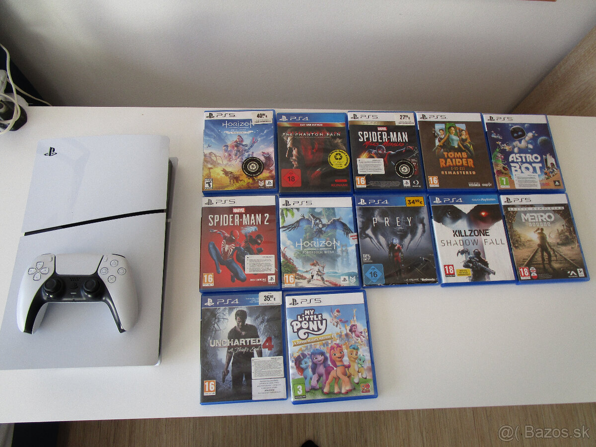 PS5 SLIM +1TB HDD zabudovany +HRY