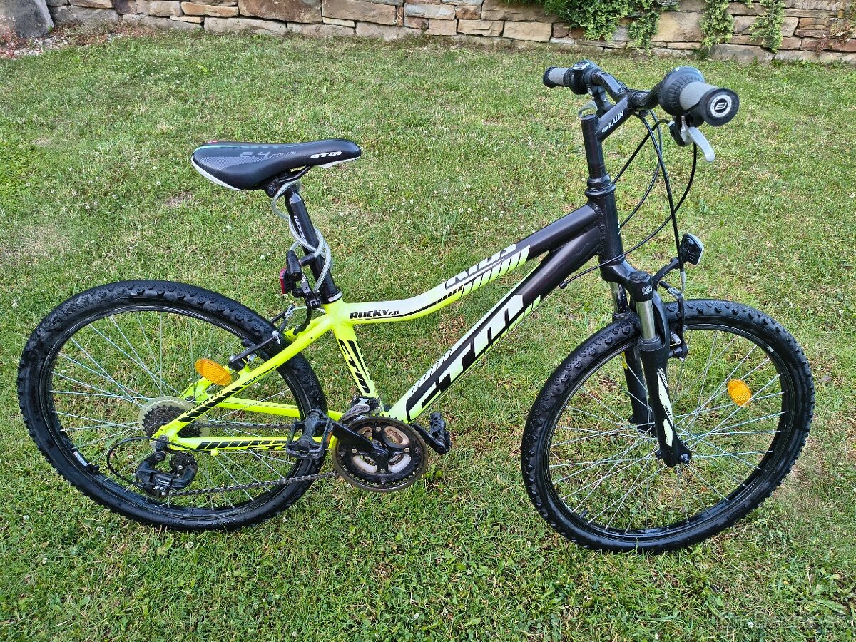 CTM Rocky 2.0 – detský horský bicykel 24", odpružený