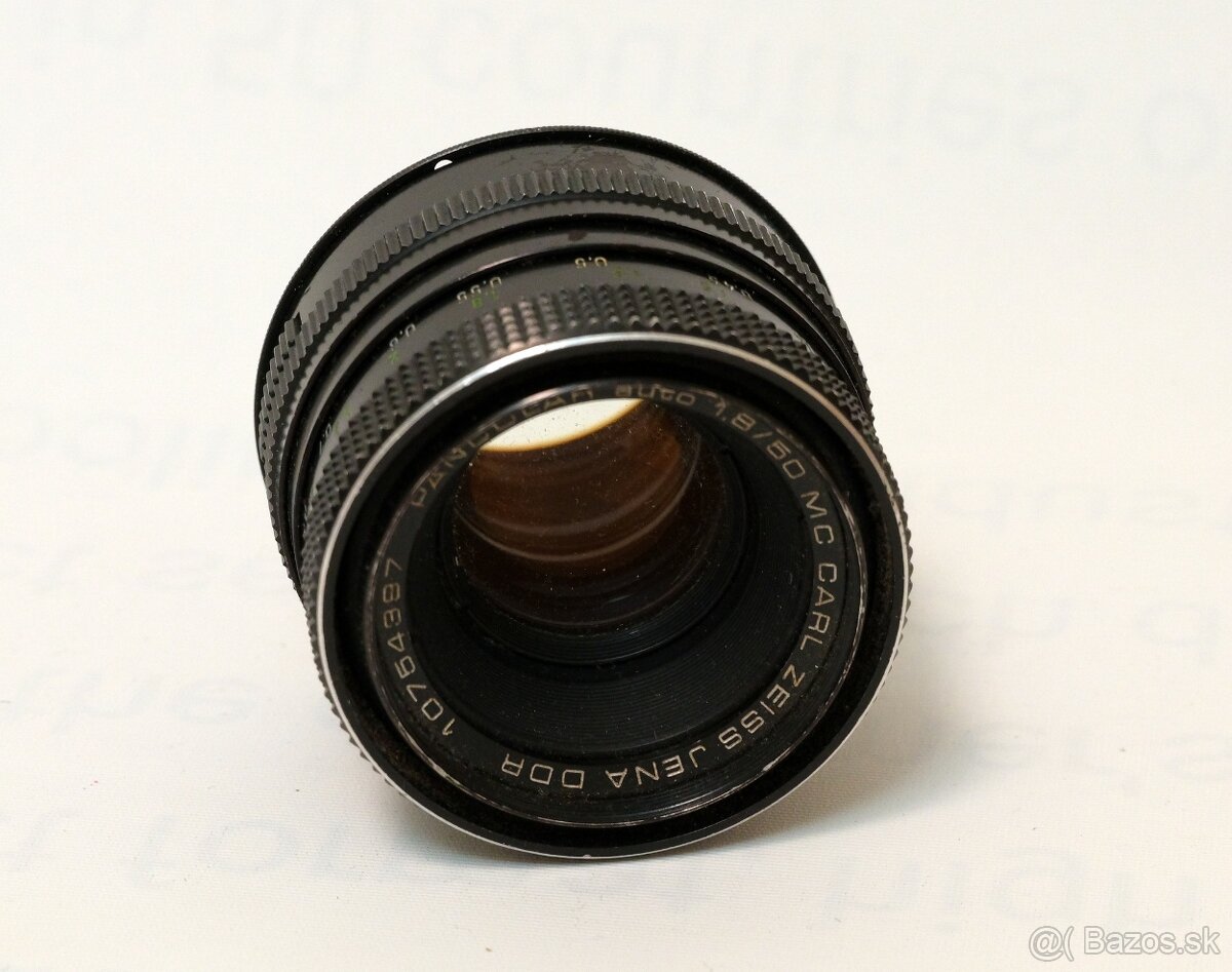 Pancolar 50 1.8 + redukcia na Canon EF