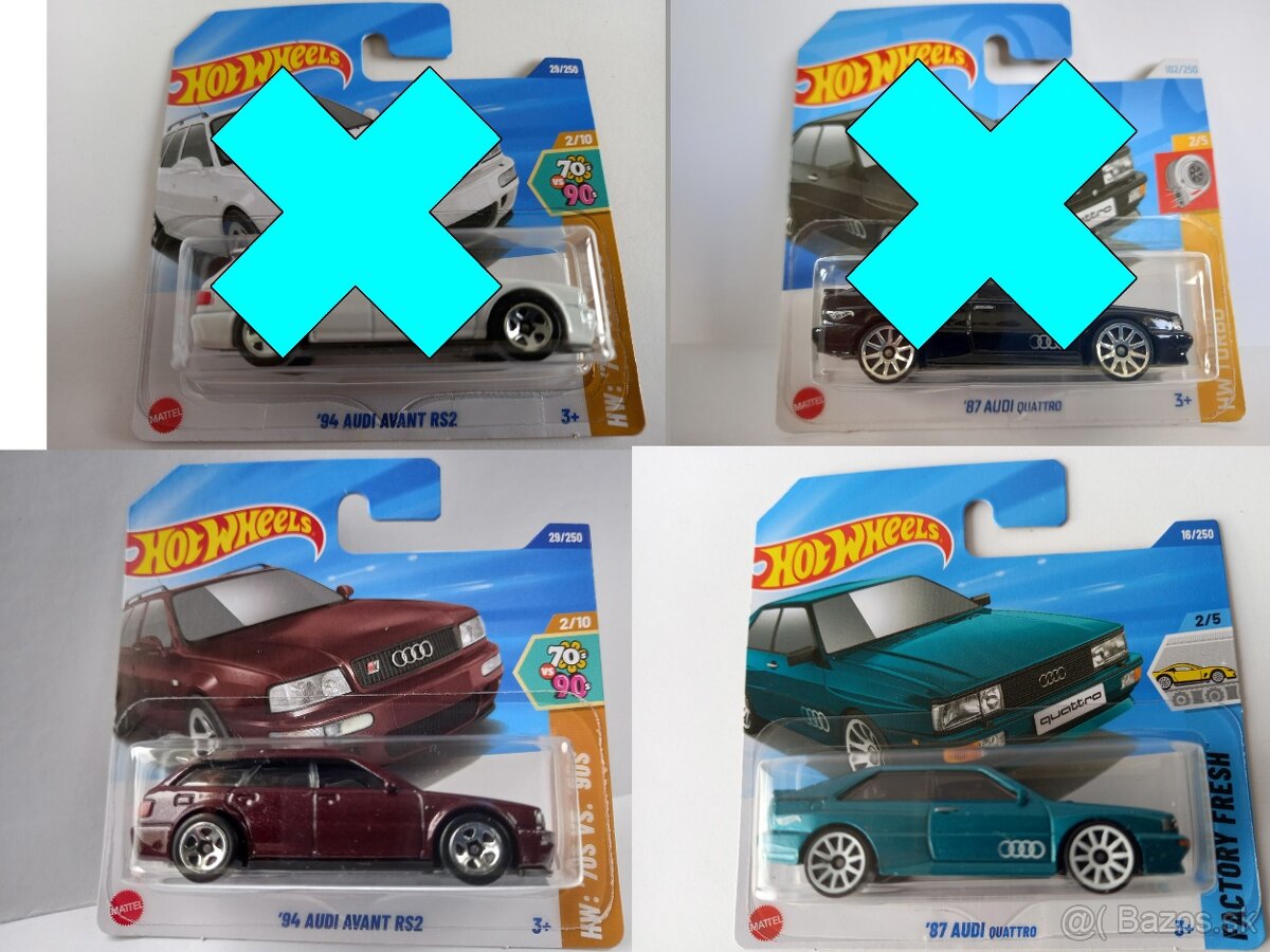 HOT WHEELS - ´94 AUDI AVANT RS2,´87 AUDI QUATTRO