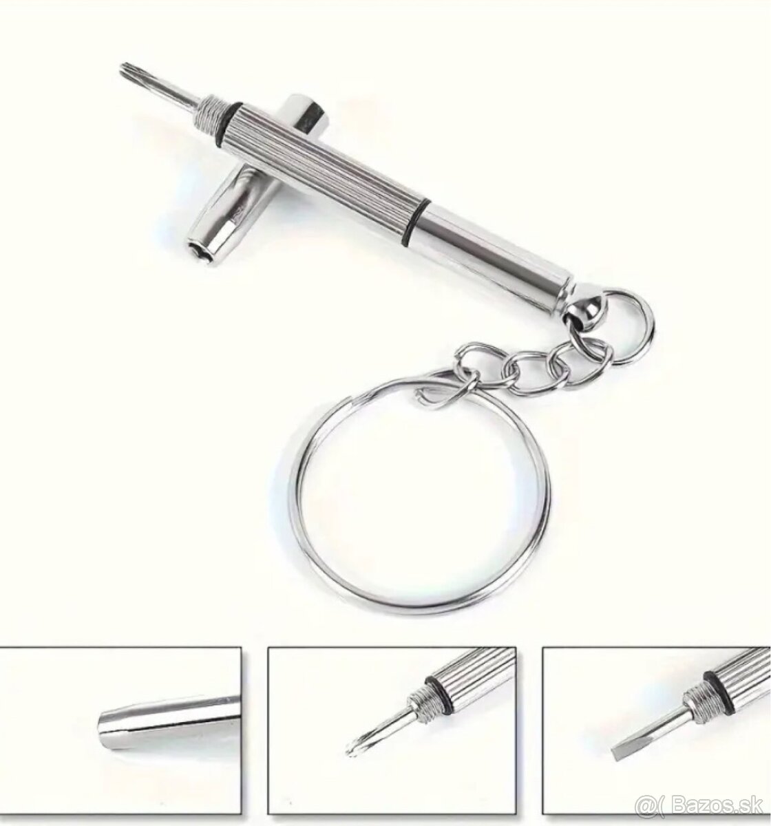 Mini skrutkovač – kľúčenka (plochý + krížový)