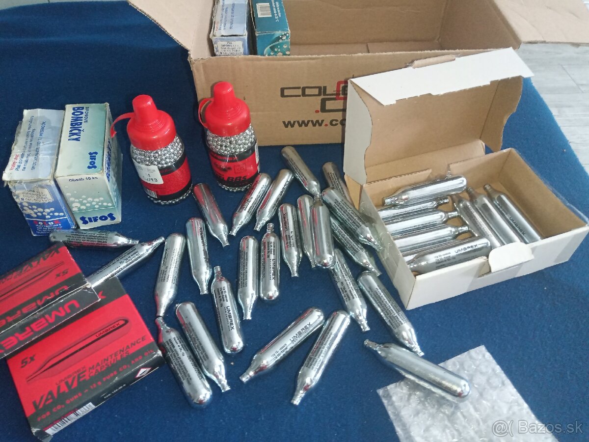 CO2 bombičky + BB broky