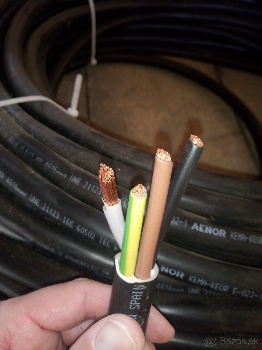 Medené káble ohybné, lankové aj pevné