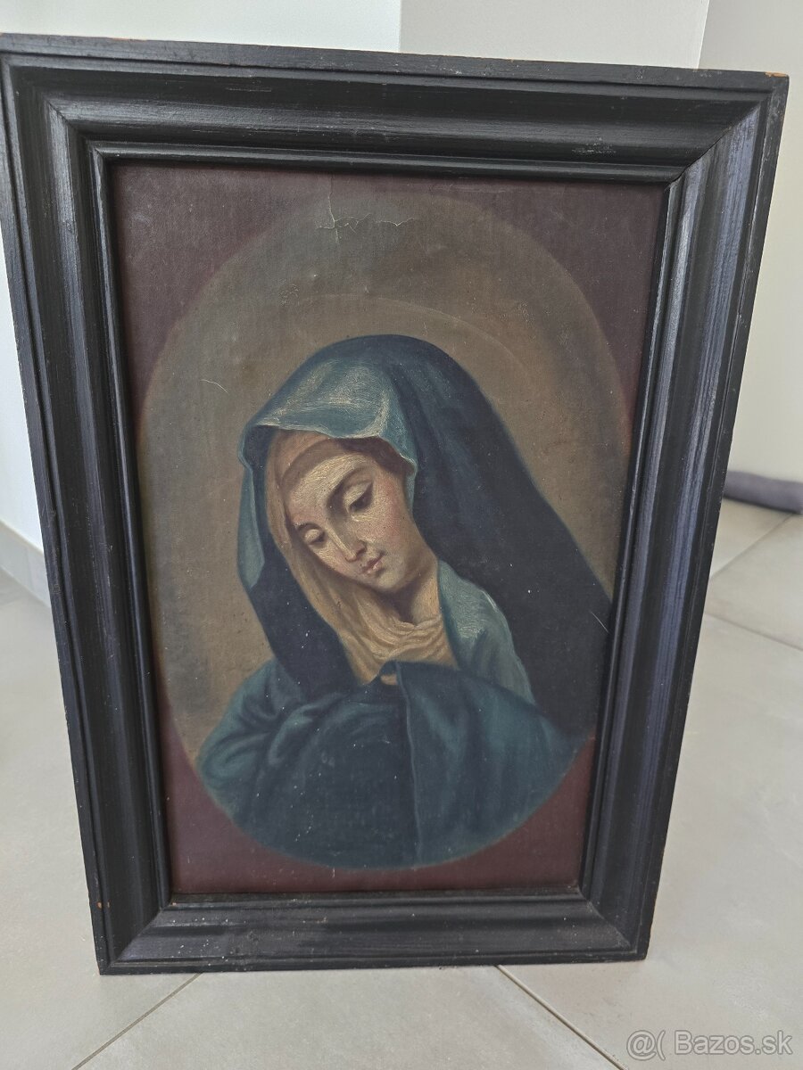 Starožitný obraz Maria