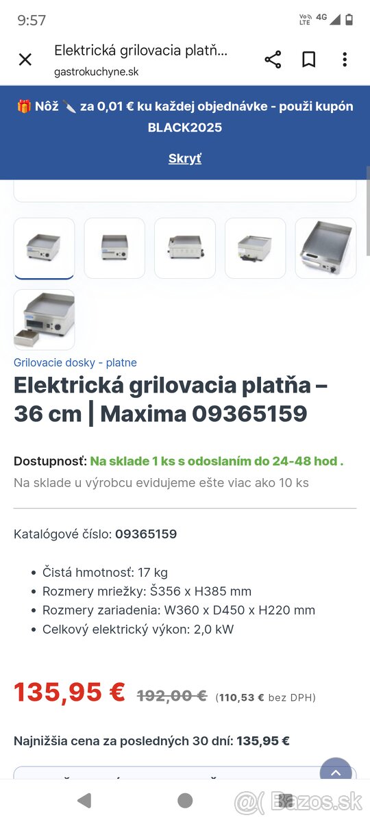 Profi gril elektrický