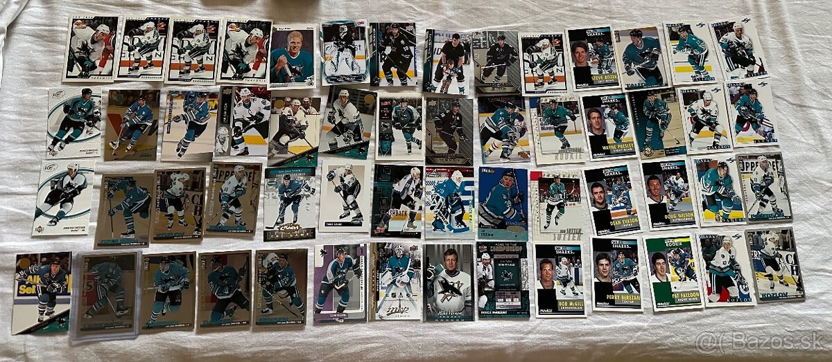 Predám hokejové kartičky San Jose Sharks