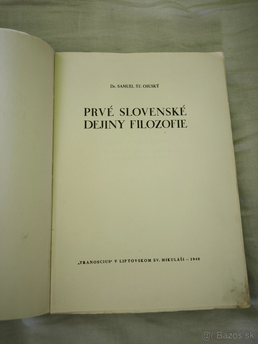 Prvé slovenské dejiny filozofie 1948