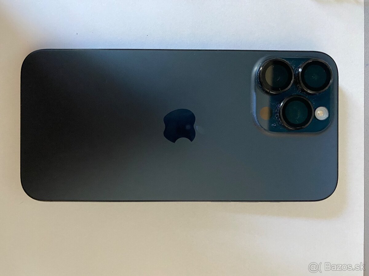100% batéria iPhone 15 pro max Modrý 256gb