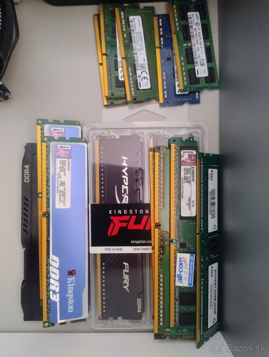 Rôzne RAMky - DIMM aj SODIMM