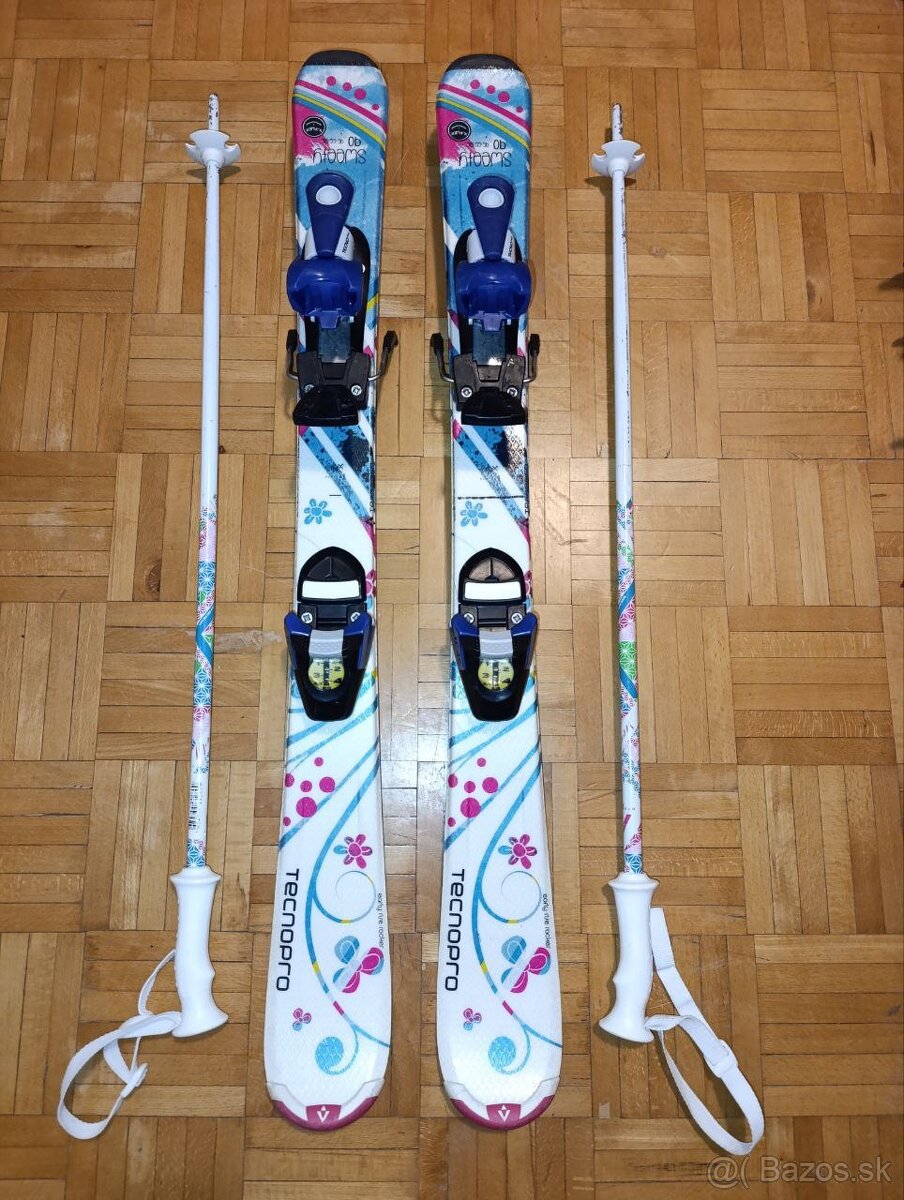 Detské lyže Technopro s palicami, dĺžka 90 cm