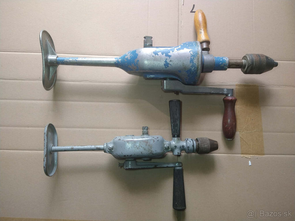 Ručné vŕtačky,svorky,francúzsky klúč.