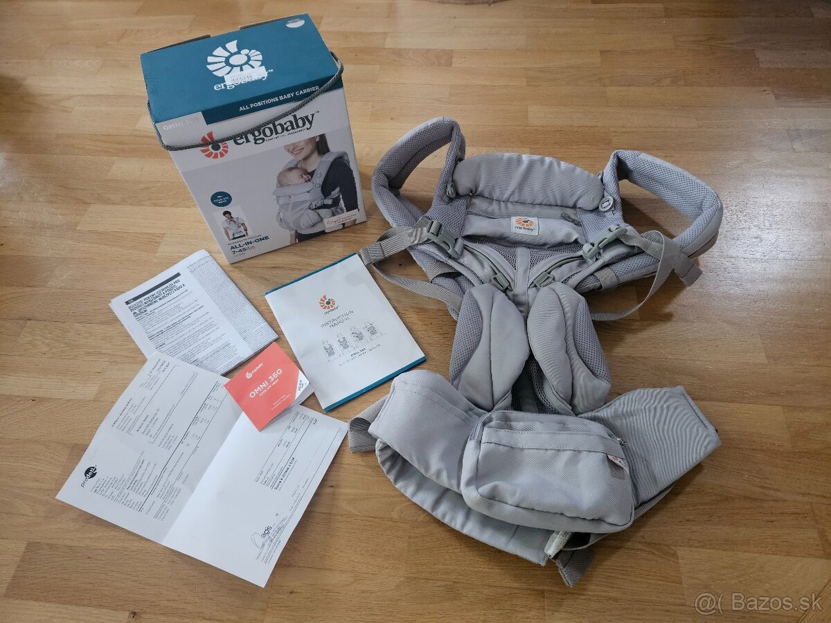 Nosič Omni 360 Cool Air Mesh Pearl Grey Ergobaby