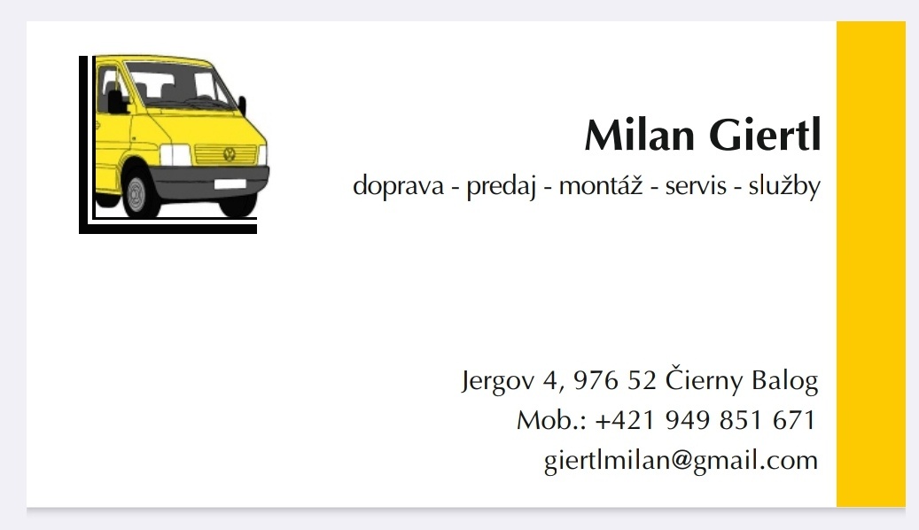 Preprava, predaj, servis, služby, sťahovanie, vypratávanie.