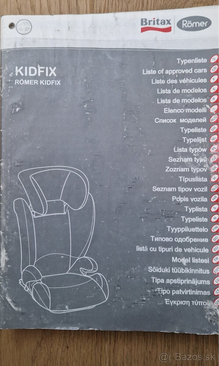 Autosedacka Romer Britax 15-36kg ISO fix