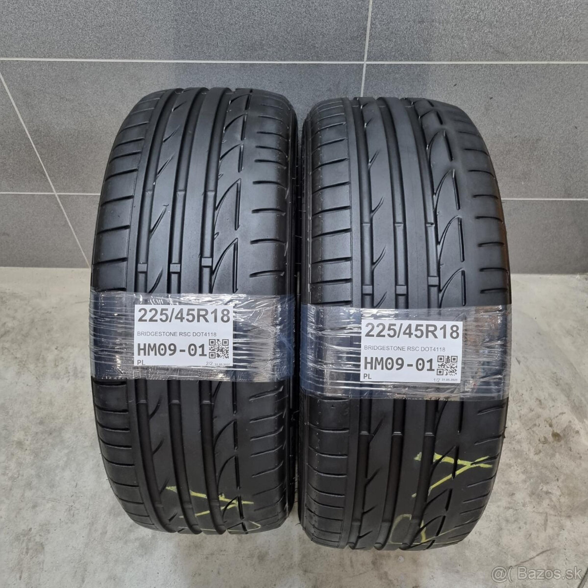 Letné pneumatiky 225/45 R18 BRIDGESTONE DOT4118