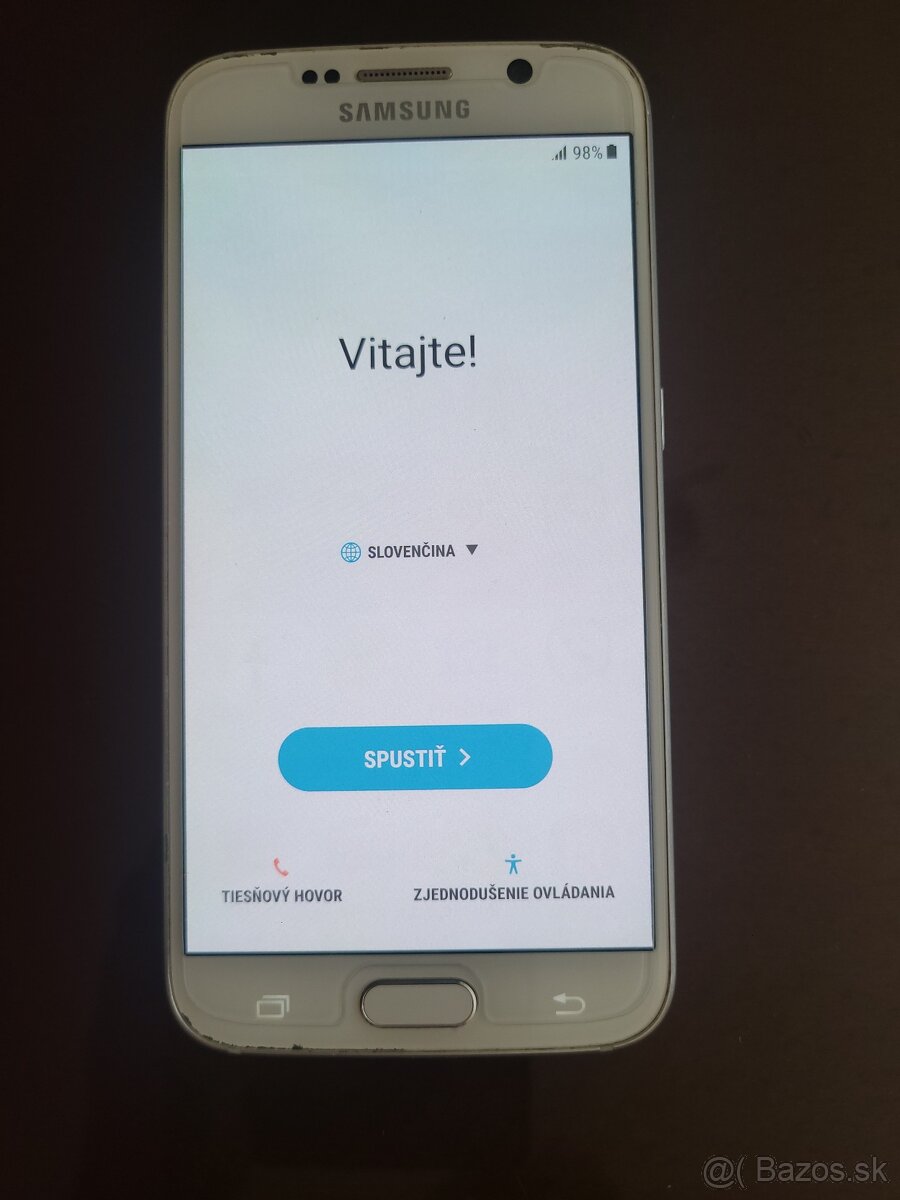 Samsung Galaxy S6 (SM-G920F), biely