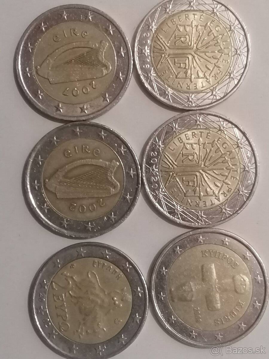 2 eurové mince