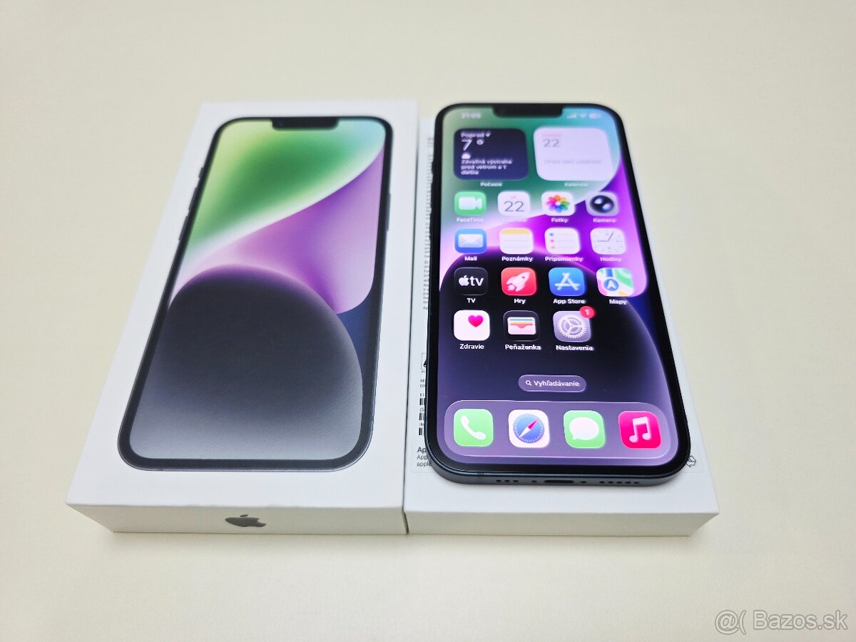 Apple iPhone 14 128gb MIDNIGHT,BATERKA 100%