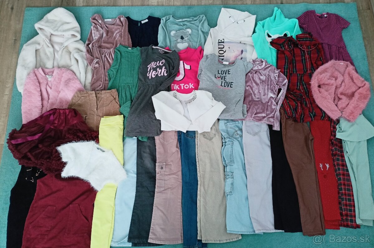 Veľký balík jesenného oblečenia 128-134