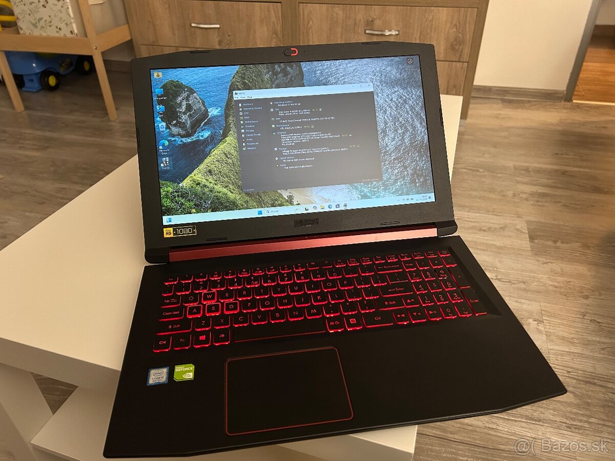 Herný Acer Nitro 5 s 15,6"Fhd lcd,i5,12gb ram,SSD+HDD,MX150