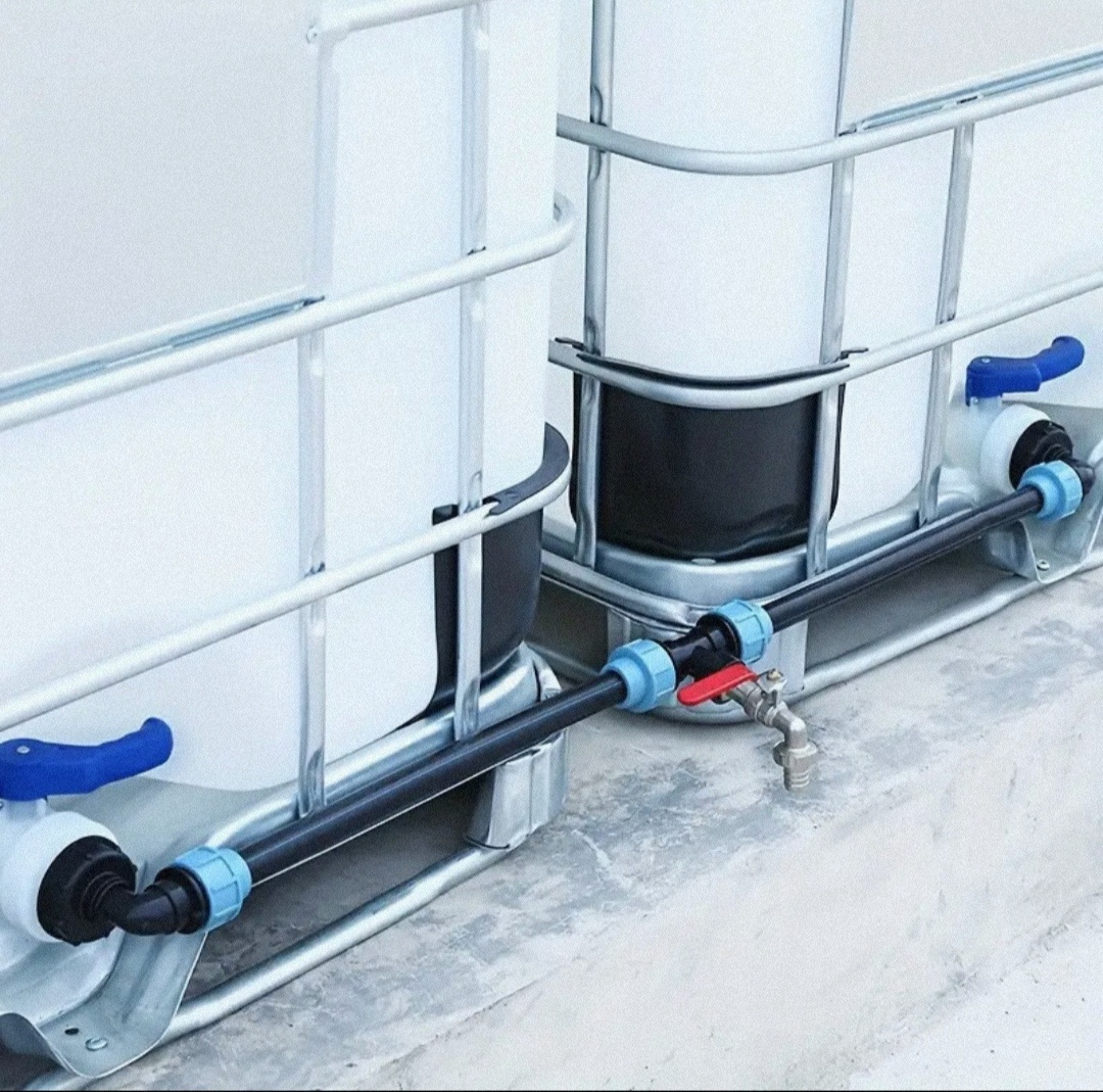 prepojenie 2ks IBC nádrží