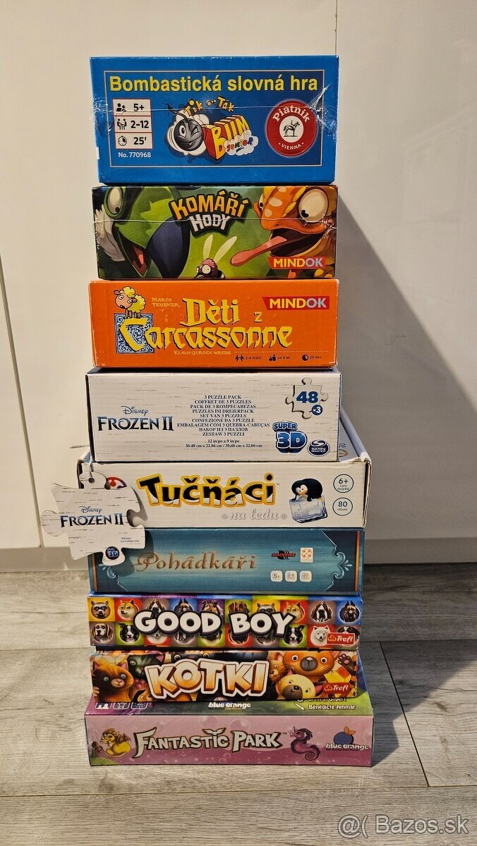 Detské spoločenské hry a puzzle