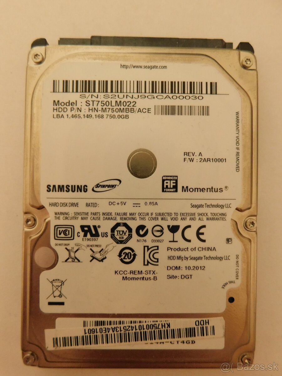Samsung SpinPoint ST750LM022 750 GB