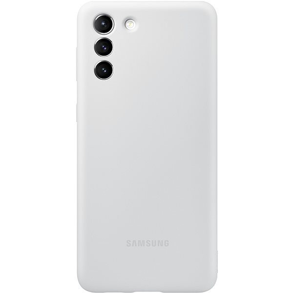 Silikonovy zadny kryt na Samsung Galaxy S21+ sivy