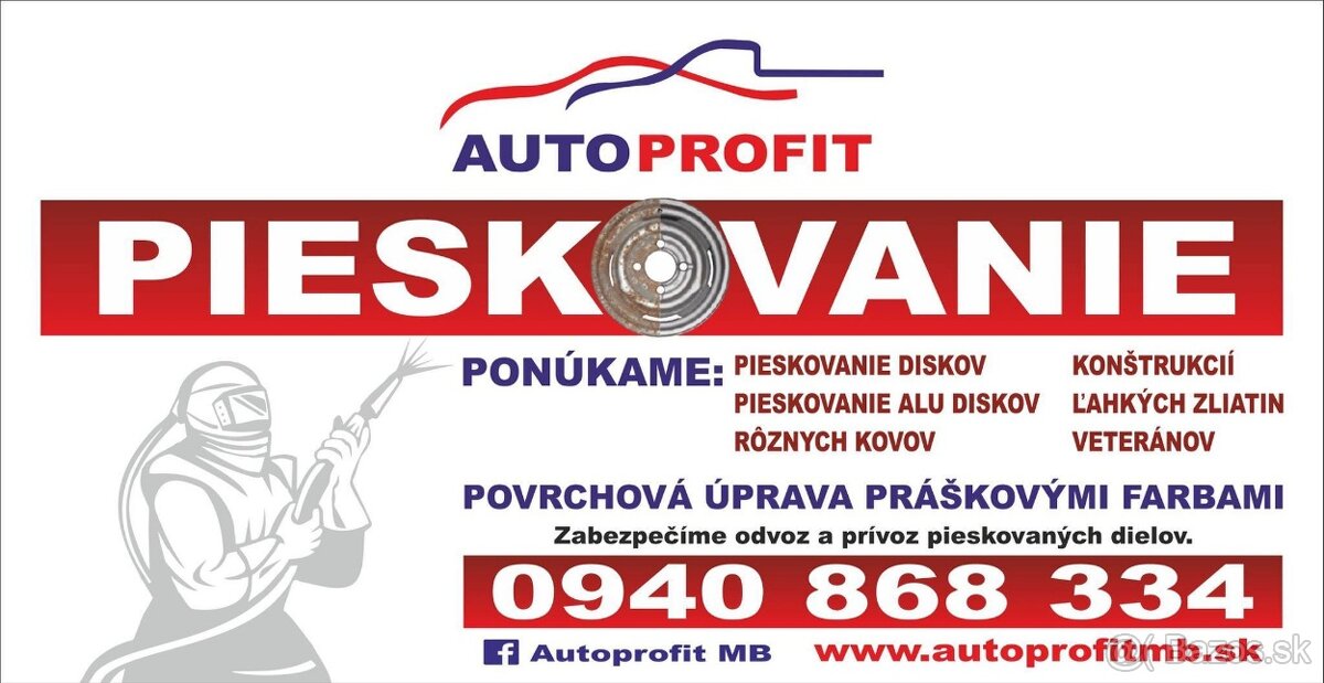 Pieskovanie a Práškové lakovanie