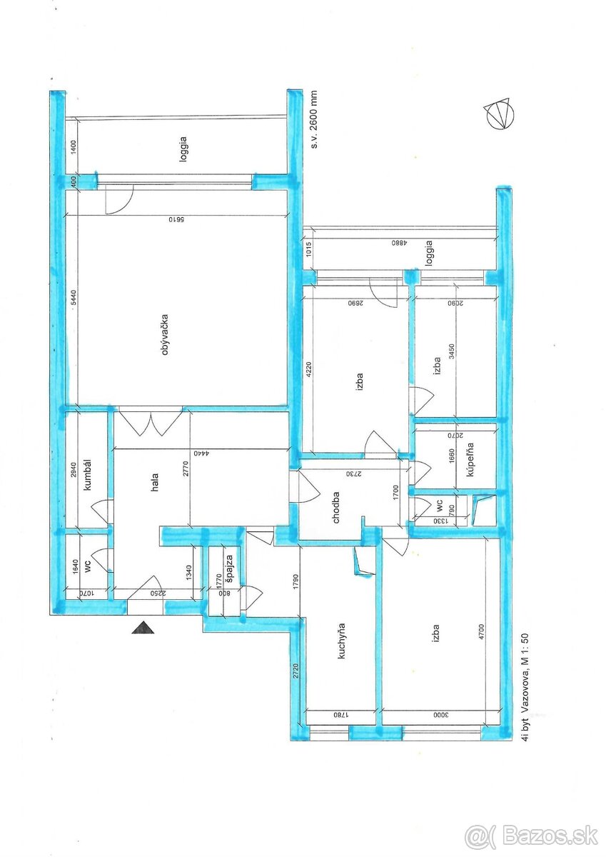 4i byt 110 m2 + loggie + garážové miesto, Vazovova, Staré Me