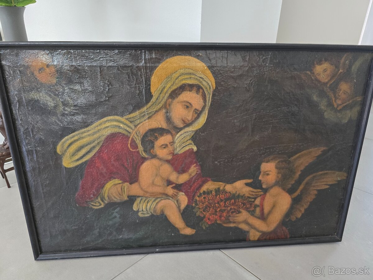 Starožitný obraz maľba na plátne