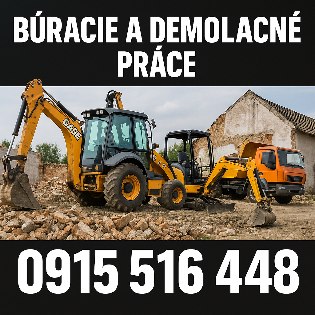 Búracie práce, výkopové práce, doprava