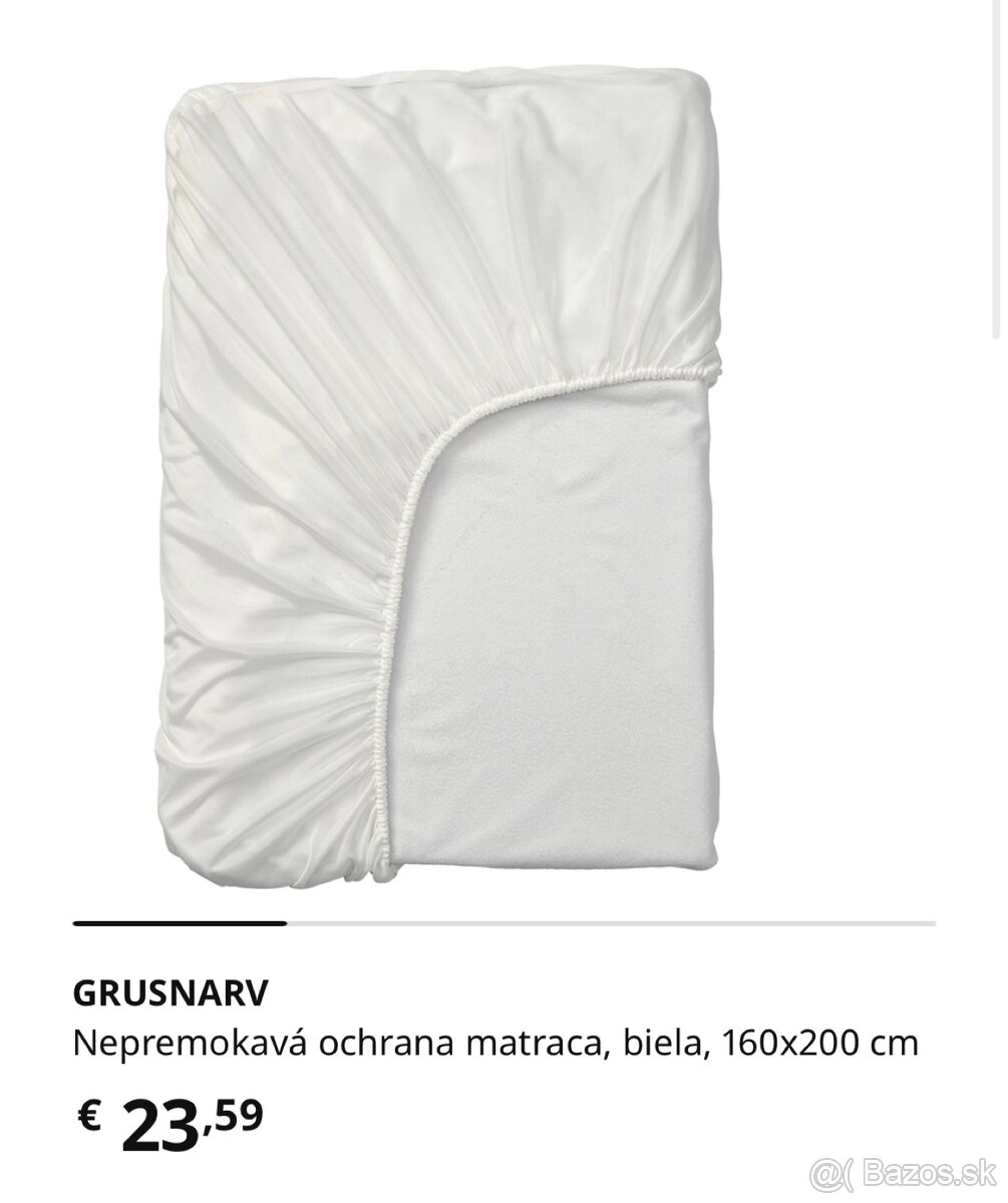 GRUSNARV vodeodolný chránič na matrac 160x200