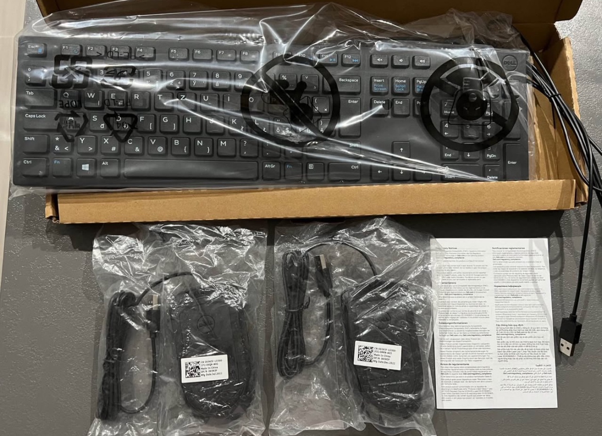 Klávesnica Dell, 2 x myš na Pc