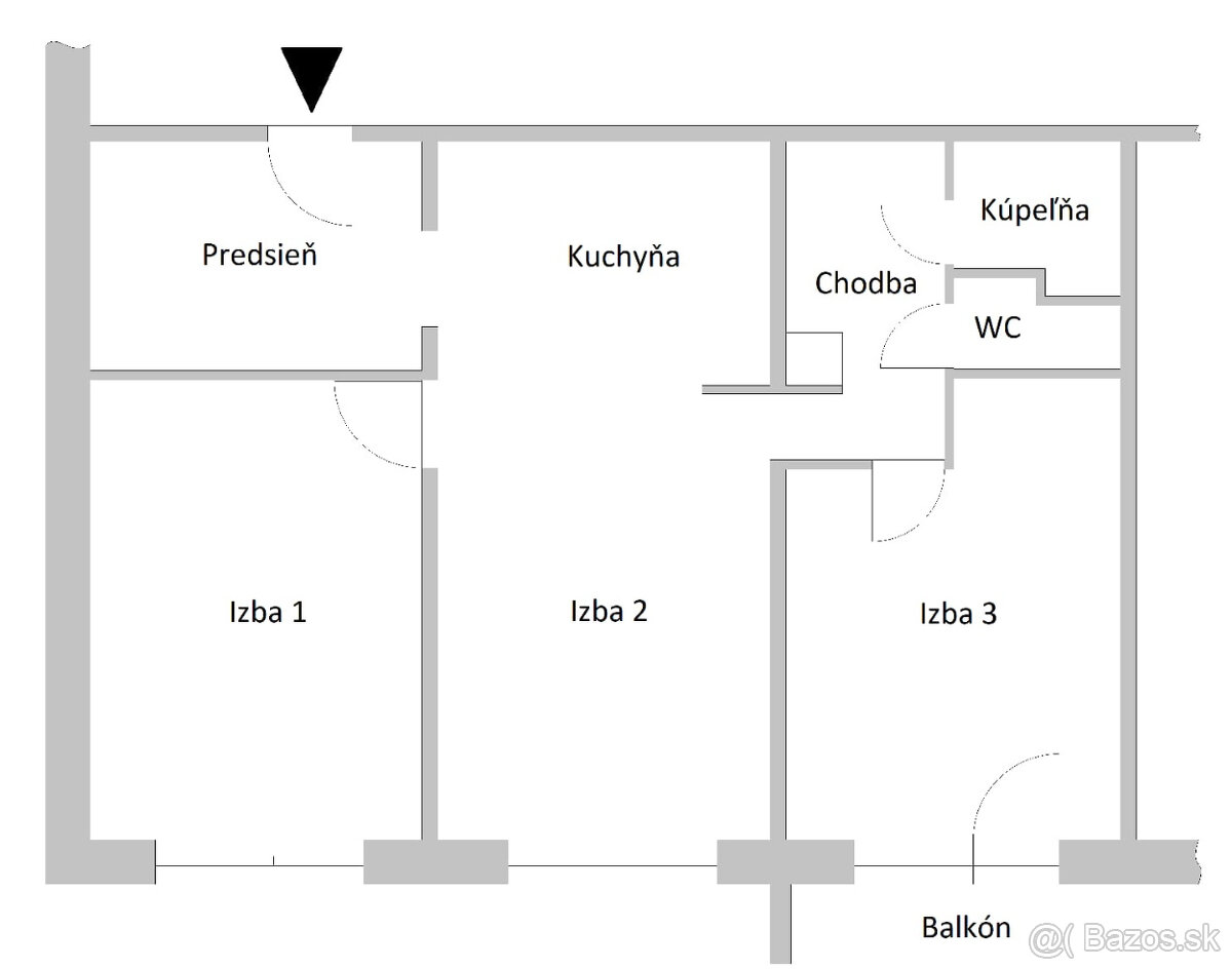 Prenájom 3 izbového bytu Bratislava, 831 06