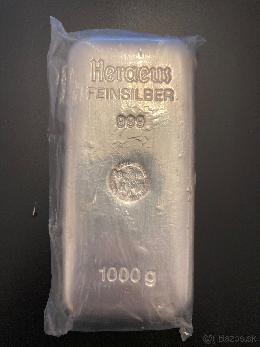 Investičné striebro Argor Heraeus 1000g