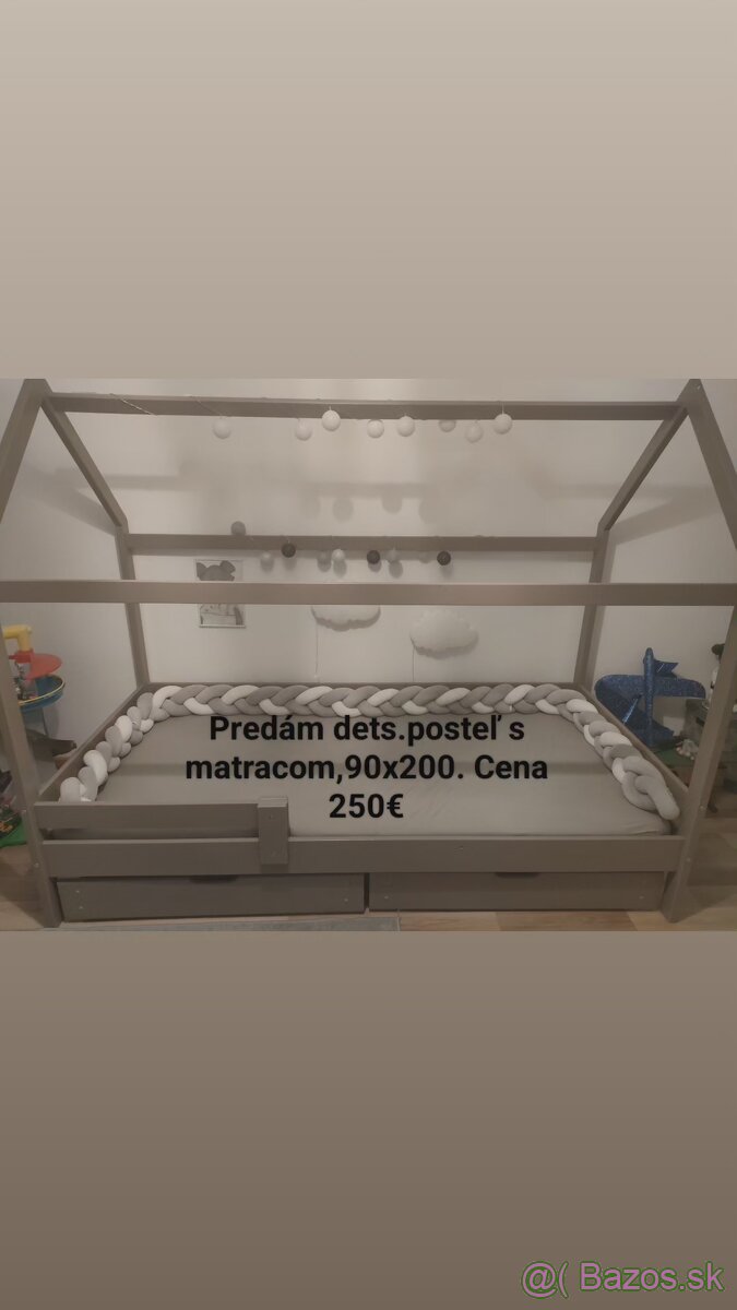 Detská domčeková posteľ