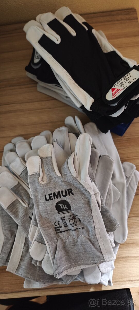 Predám pracovné rukavice Hase Powergrip 2 a Lemur TK