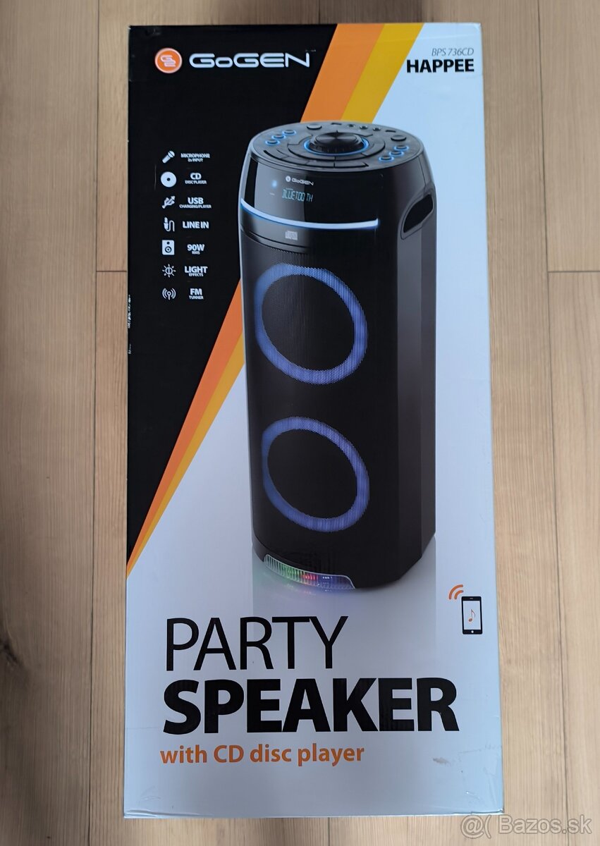 Bezdrôtový párty reproduktor GoGEN HAPPEE BPS 736 CD čierny
